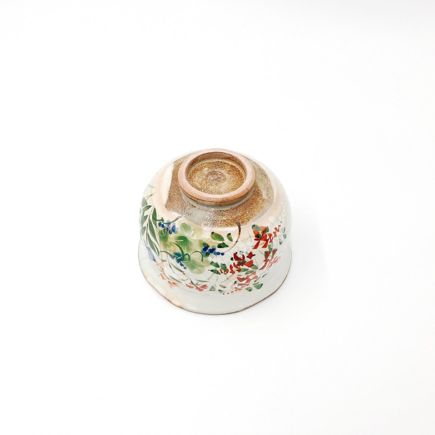 view of Shunzan Mori ceramic Hana Kiko akigusa Ocha Teacup base