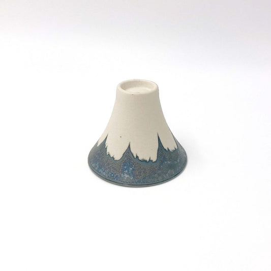 side view of ceramic Niji Fuji Sake Cup